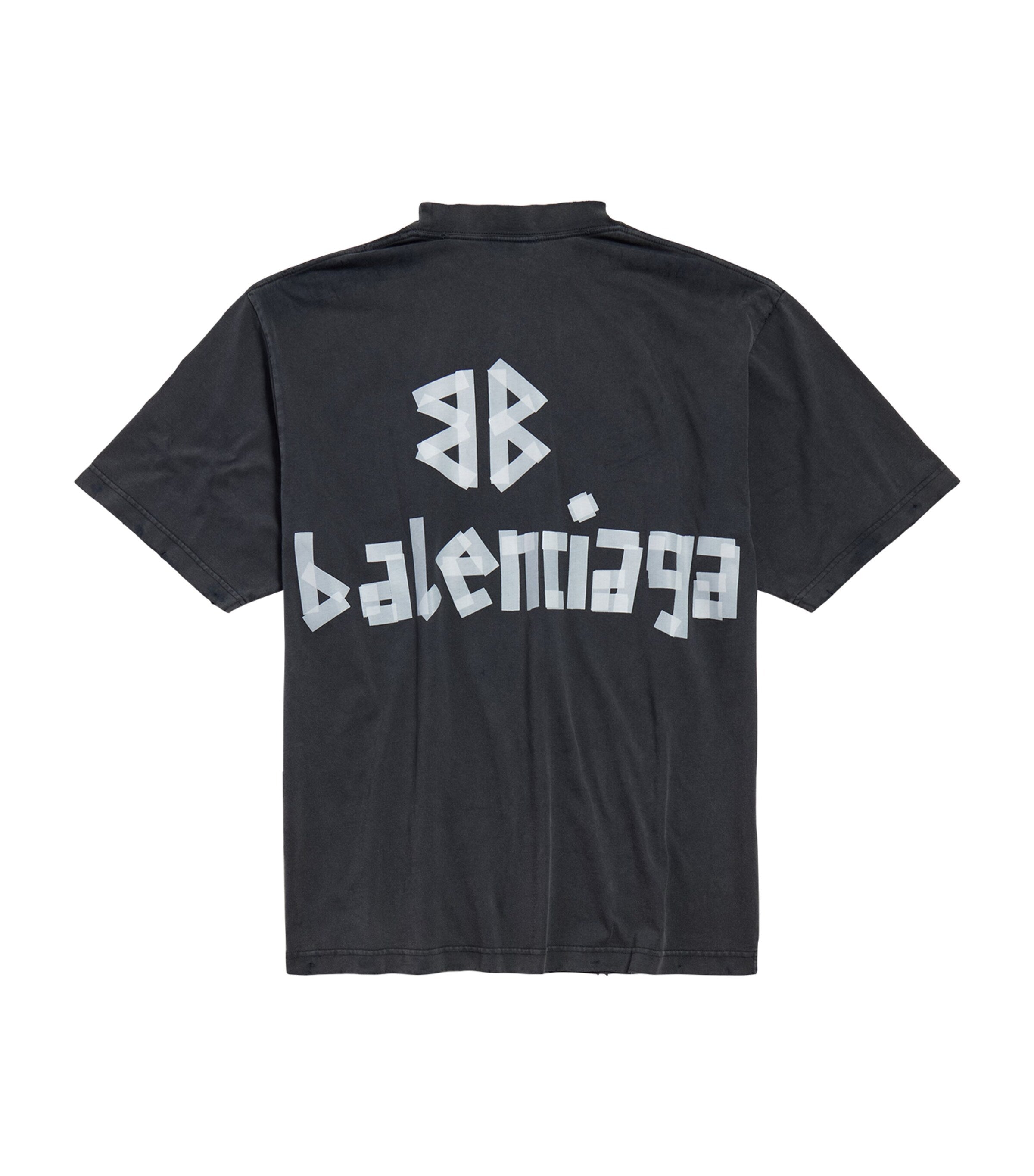 Balenciaga Cotton Oversized Tape Logo T-Shirt