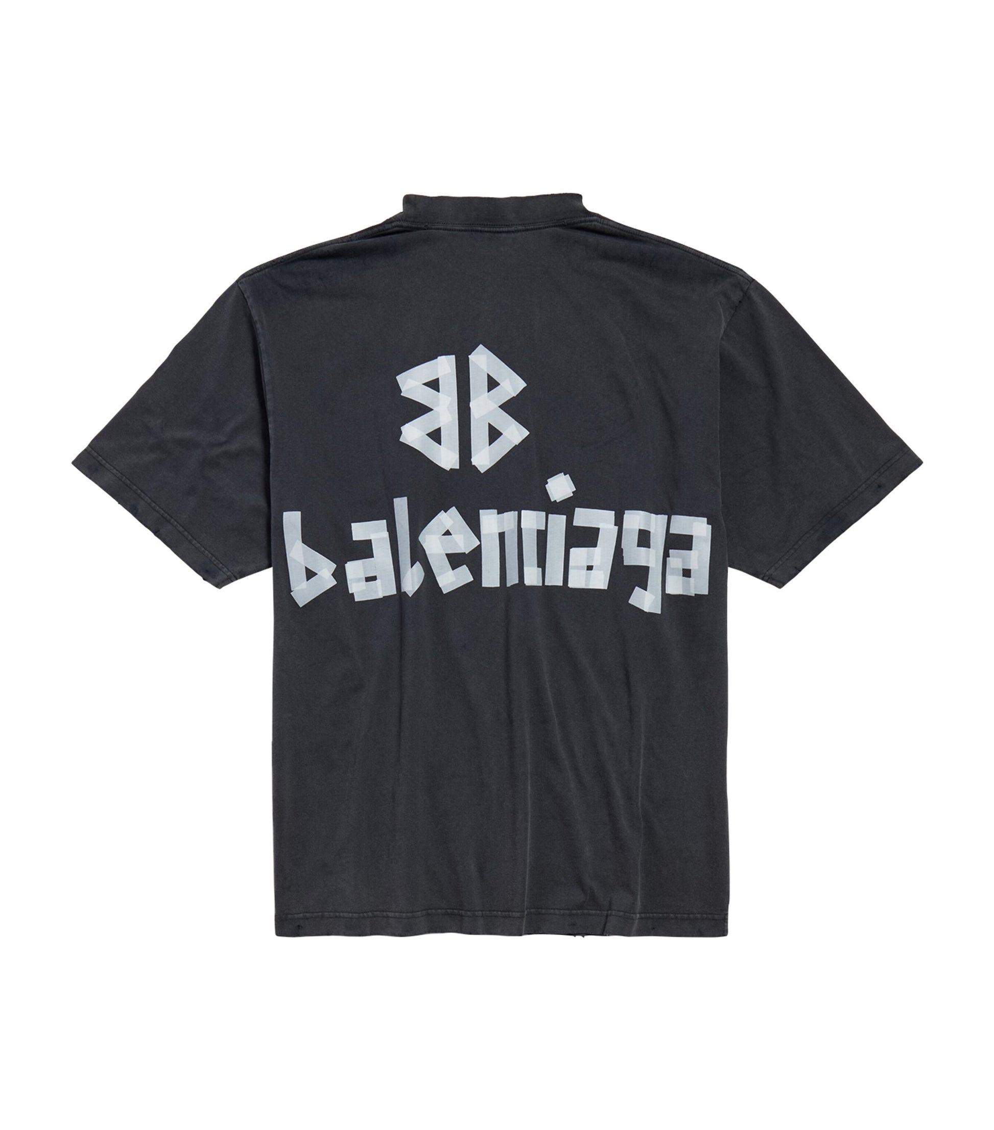 Balenciaga Cotton Oversized Tape Logo T-Shirt