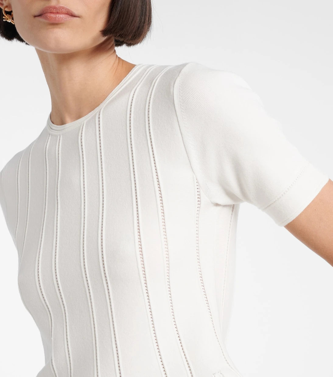 Max Mara - Epoche peplum open-knit top