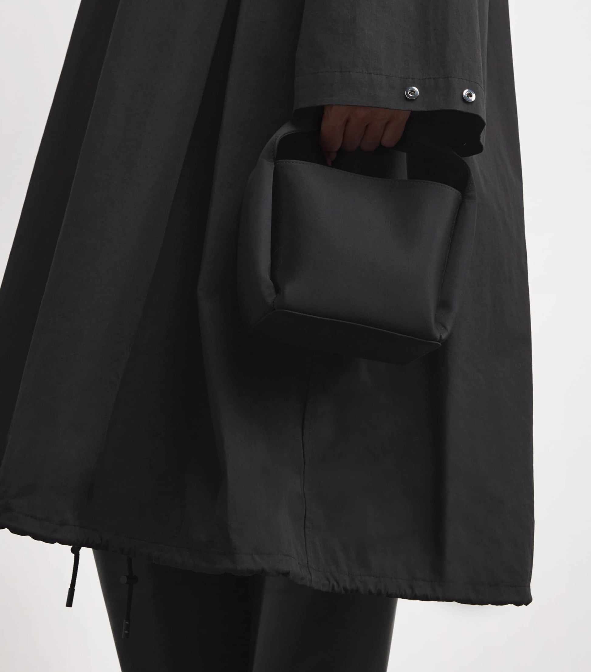 Toteme Black Gathered Parachute Coat