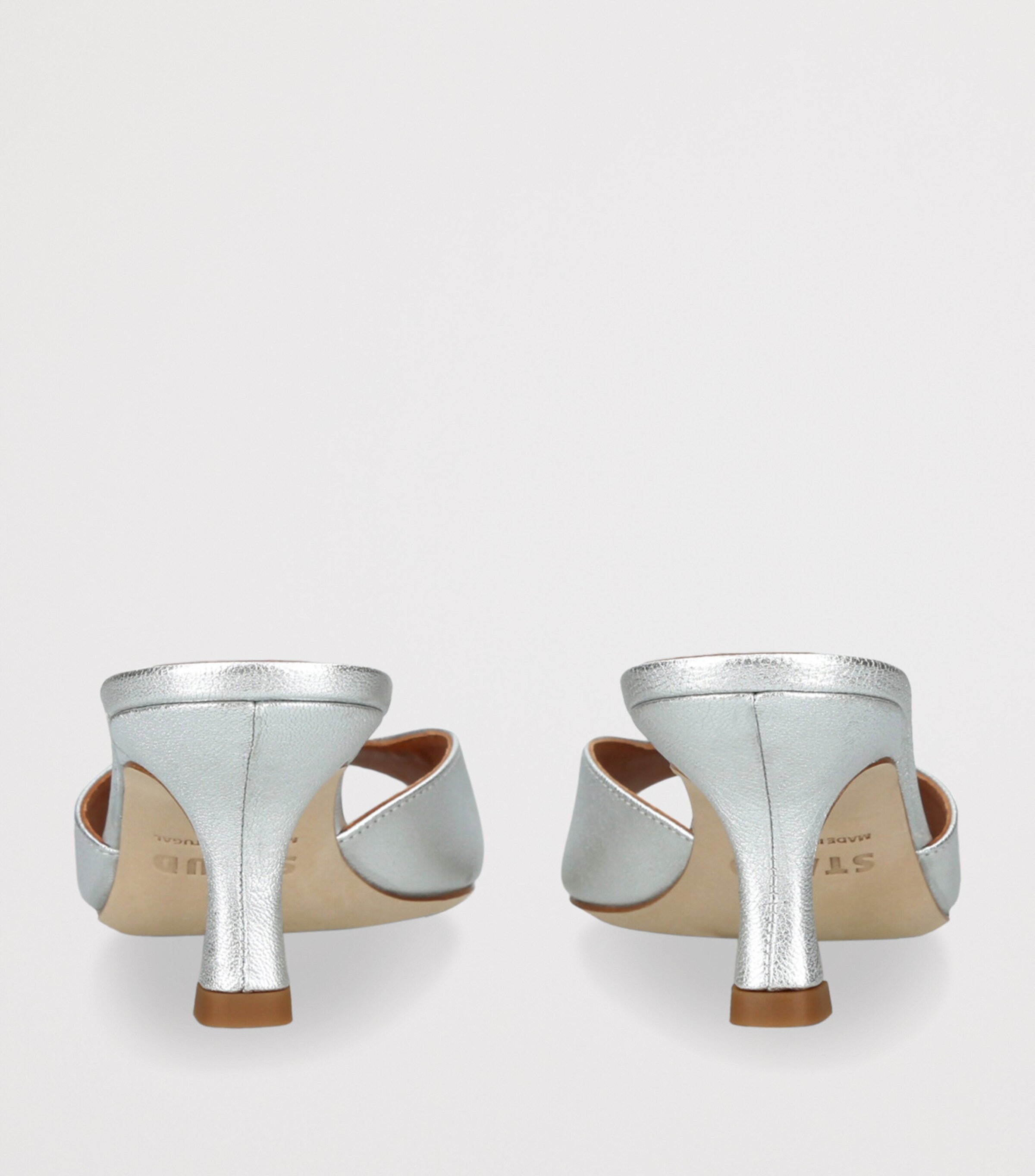 STAUD Leather Brigitte Heeled Mules 60