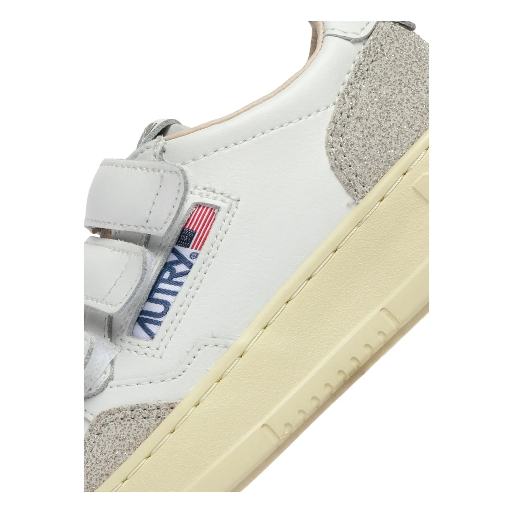 Autry - Baskets Kids Kidstripes Low Glitter Leather  | Silver