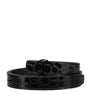 Black CL Logo Leather Belt