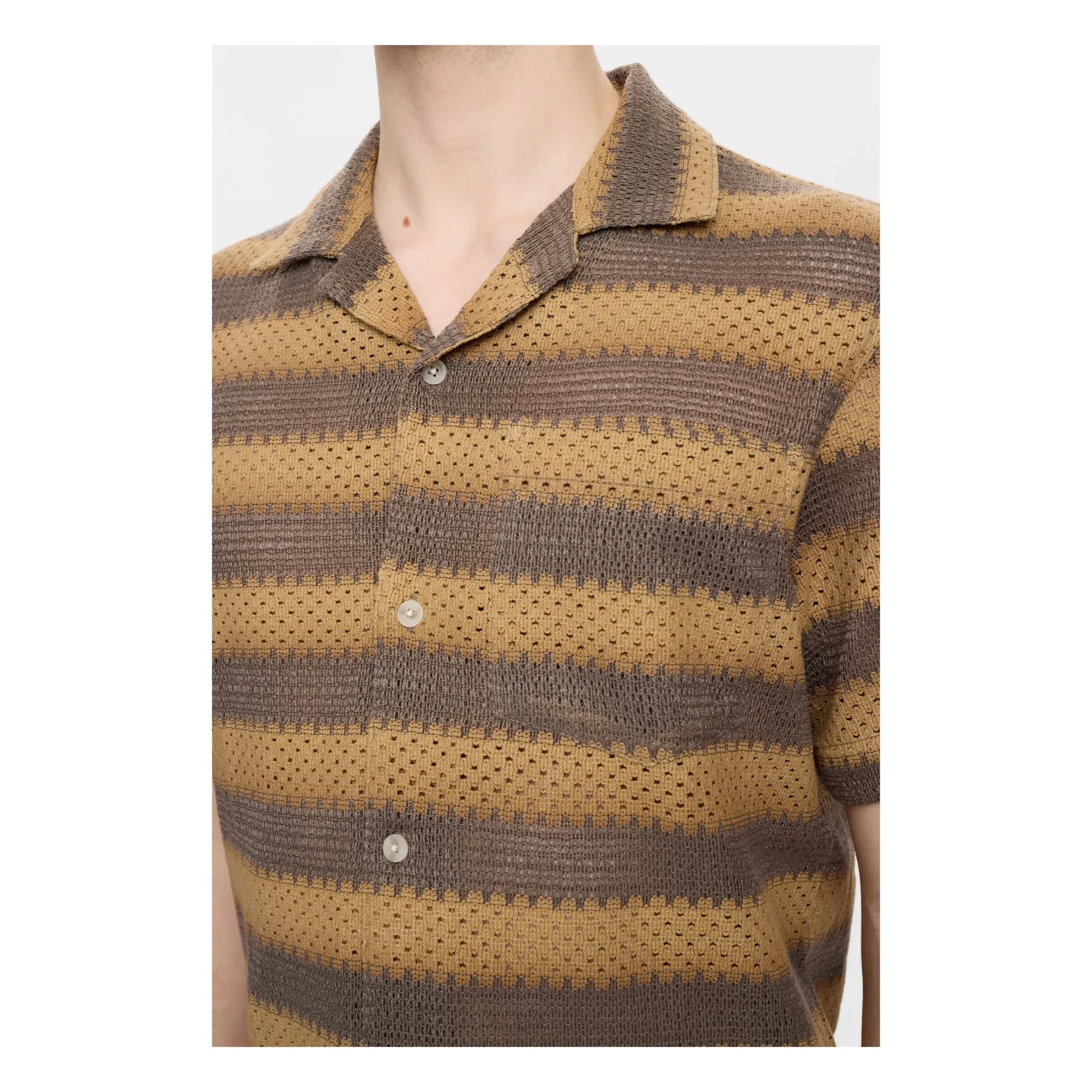 Anerkjendt - Akleander Striped Shirt | Light brown