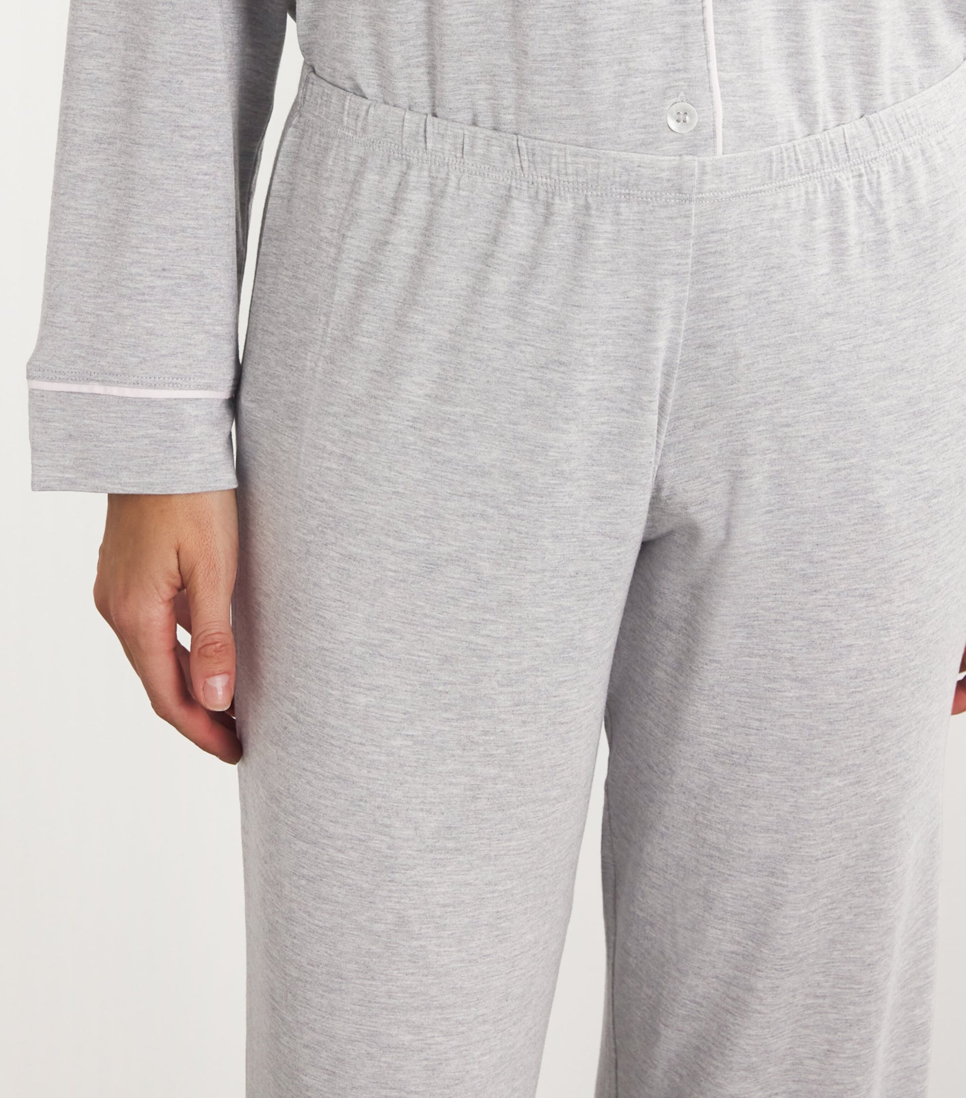 Grey Gisele Long Piped Pyjama Set