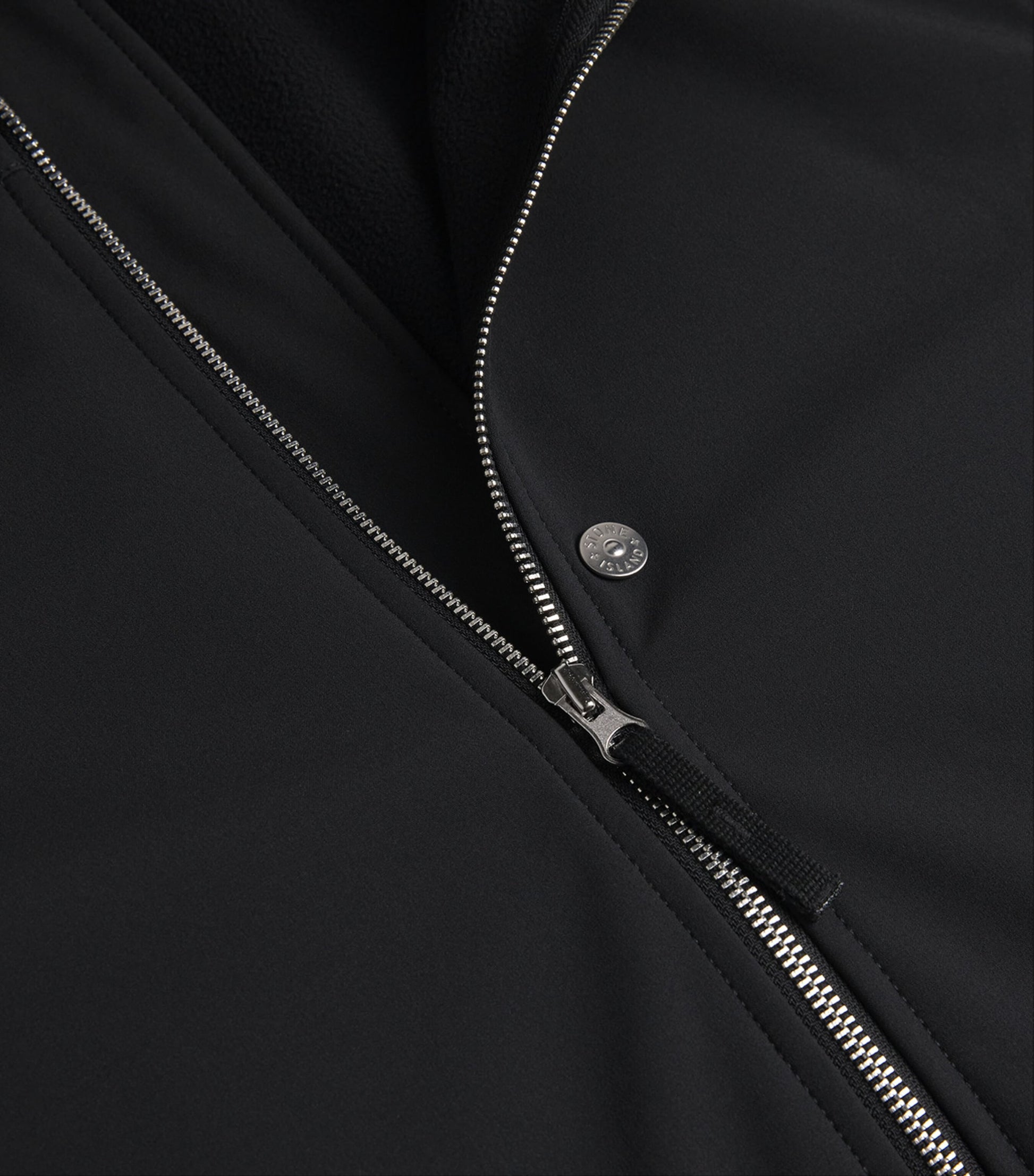 Stone Island Black Soft Shell Bomber Jacket