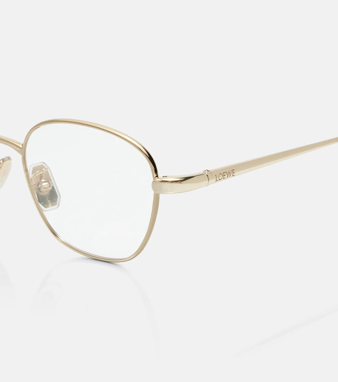 Loewe - نظارة معدنية رفيعة مربعة
