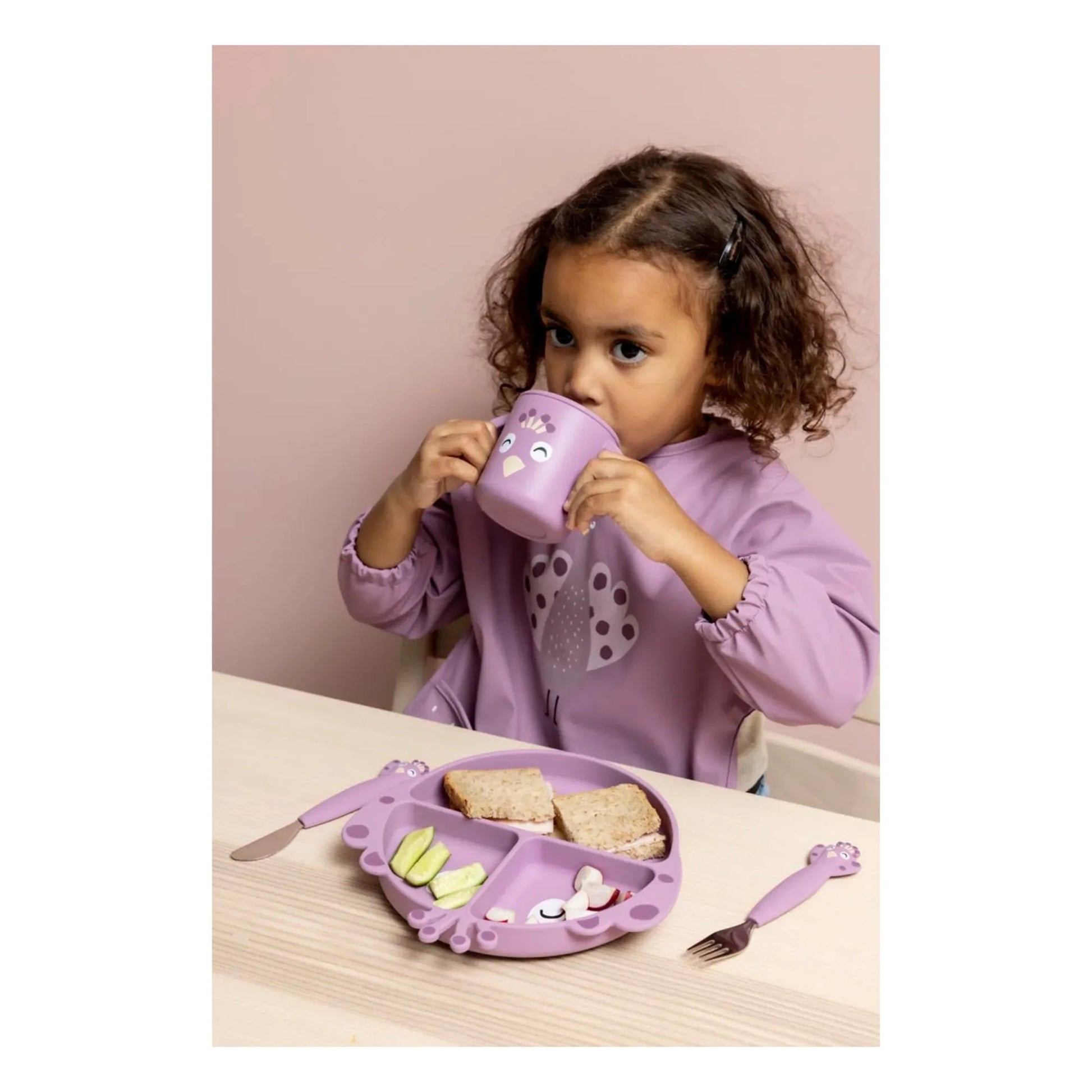 Trixie - Mrs. Peacock Silicone Training Cup | Purple