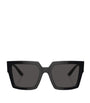 Black Square Logo Sunglasses