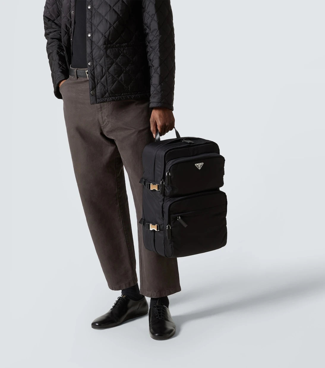 Prada - Re-Nylon leather-trimmed backpack