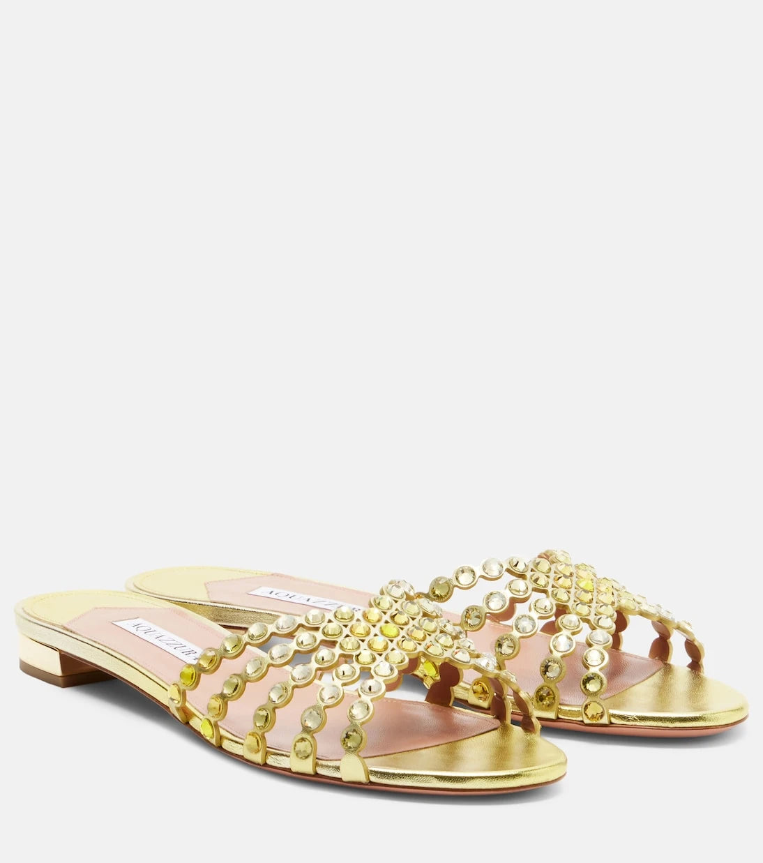 Aquazzura - Tequila embellished leather sandals