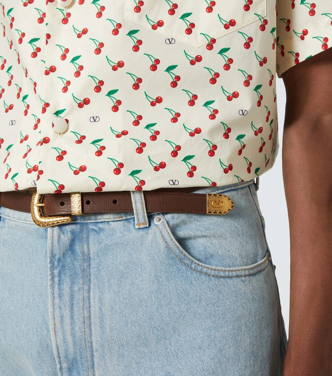 Valentino Garavani - VLogo leather belt