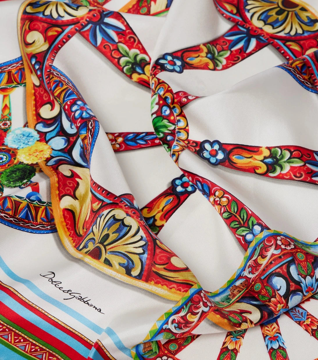 Dolce&Gabbana - Carretto silk twill scarf