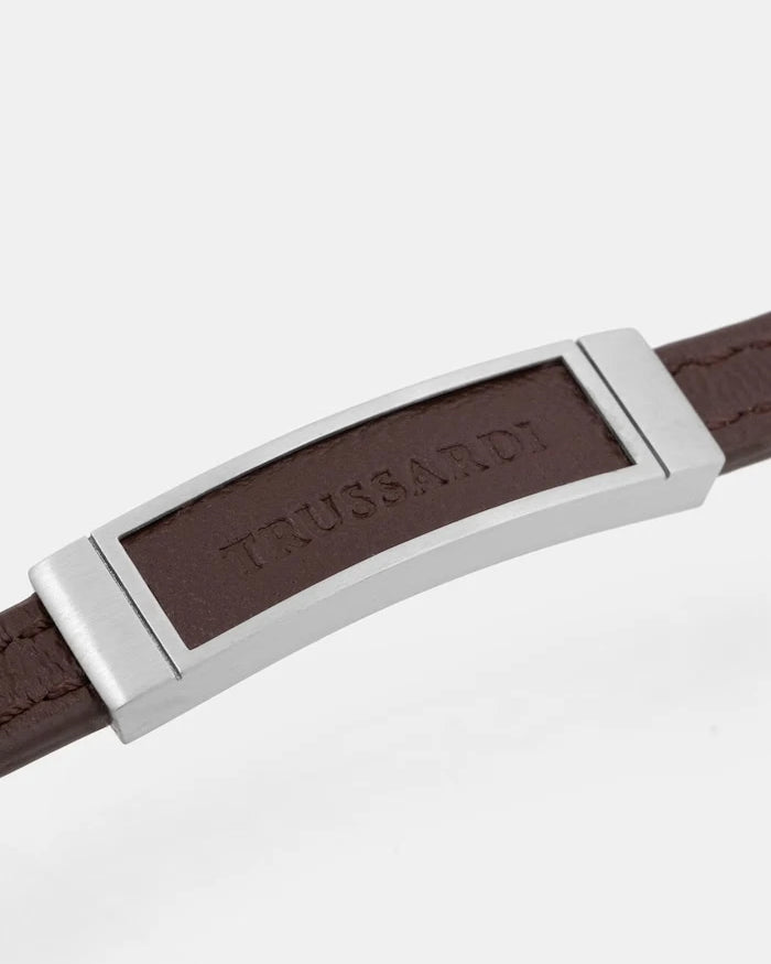Trussardi erkek deri bileklik
