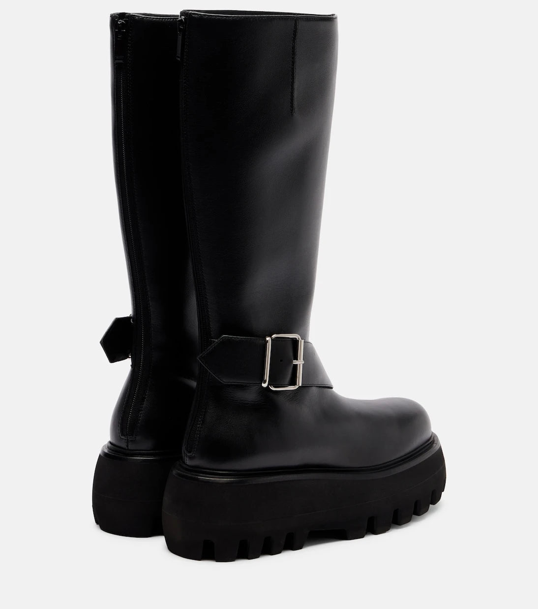 McQueen - Sofa Buckle leather knee-high boots