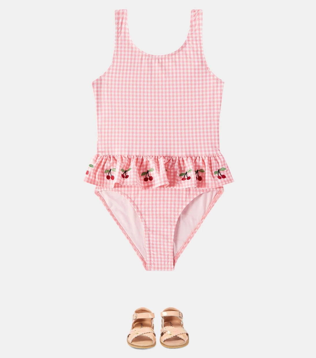 Konges Sløjd - Soline embroidered gingham swimsuit