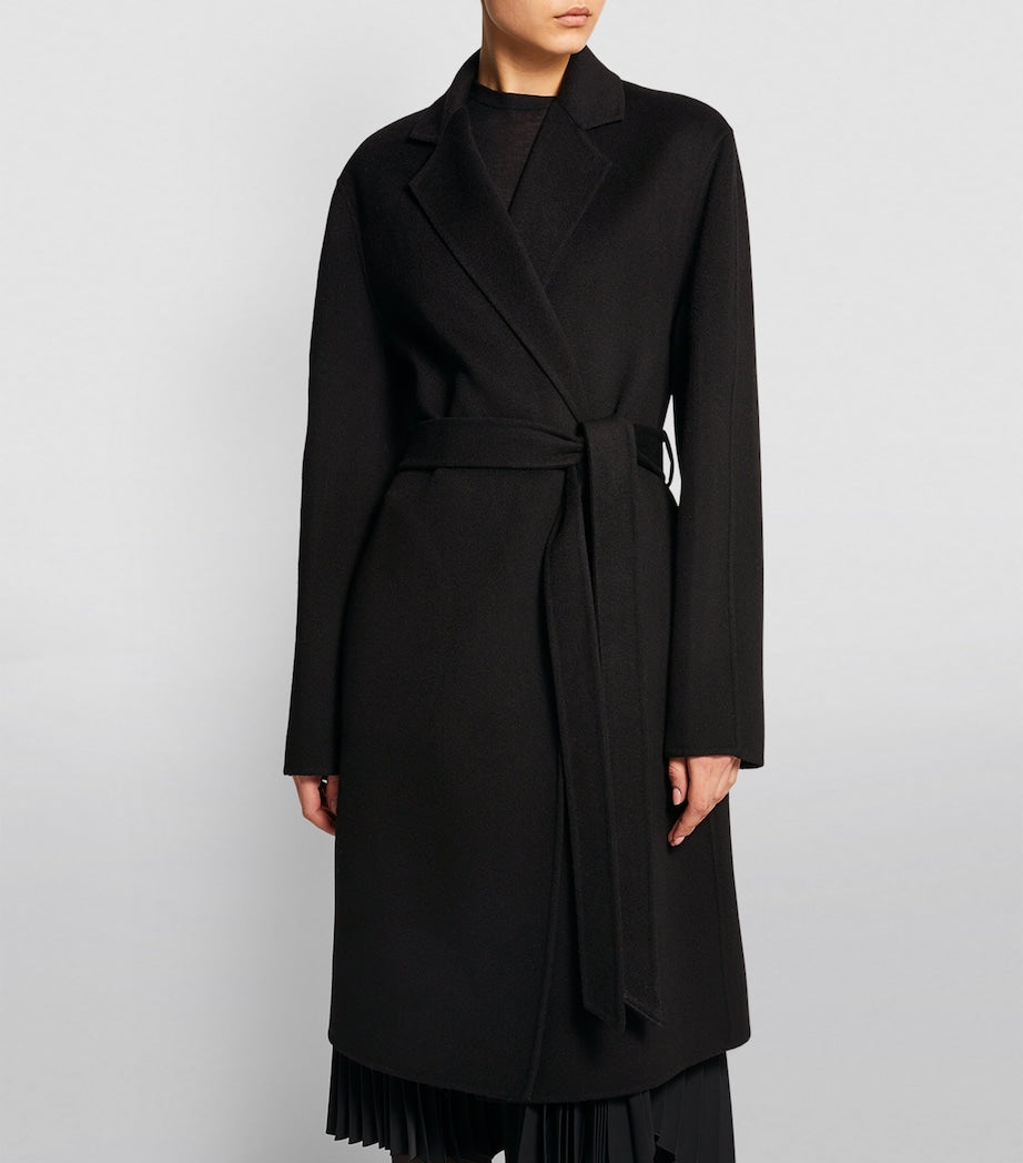 Joseph Black Double Face Cashmere Cenda Long Coat