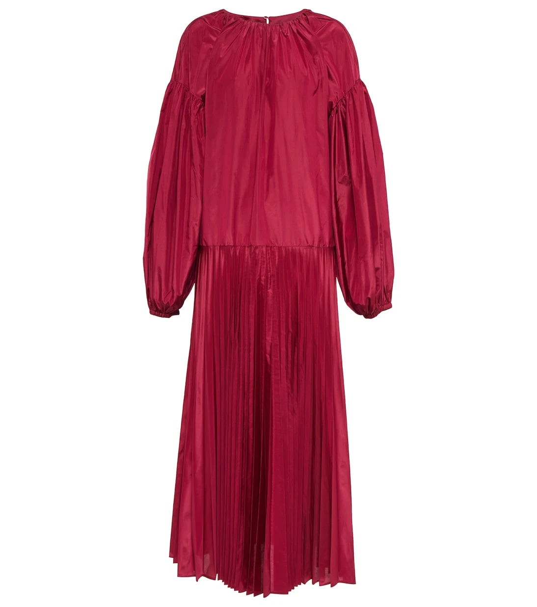 Valentino - Pleated taffeta midi dress