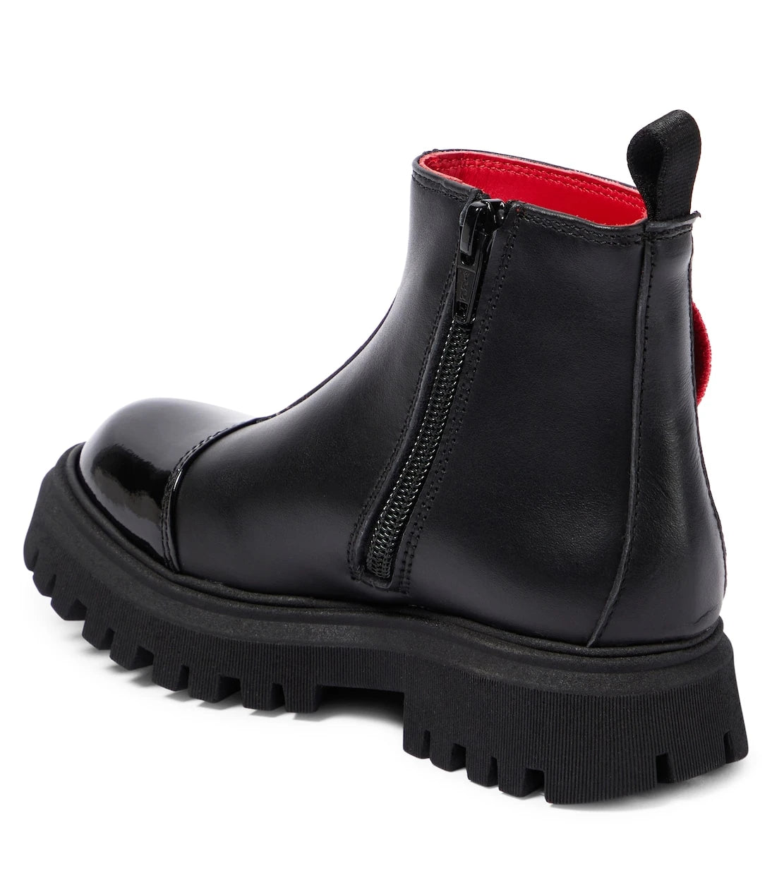 Moschino Kids - Heart patent leather boots