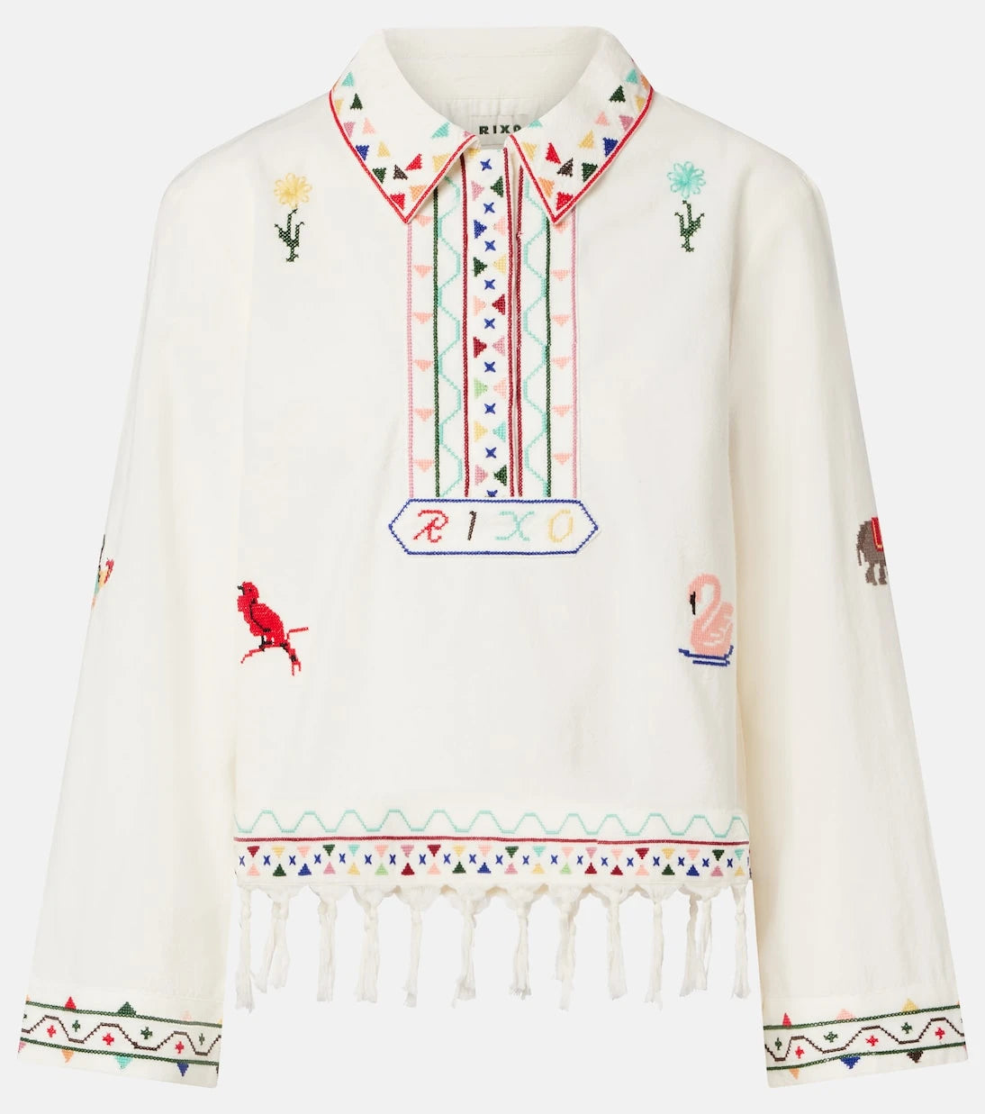 Rixo - Ludmilla embroidered cotton top