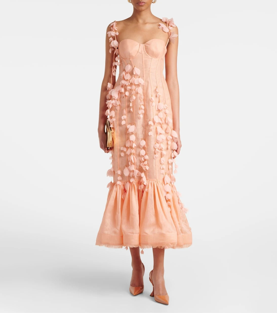Zimmermann - Dawning linen and silk midi dress