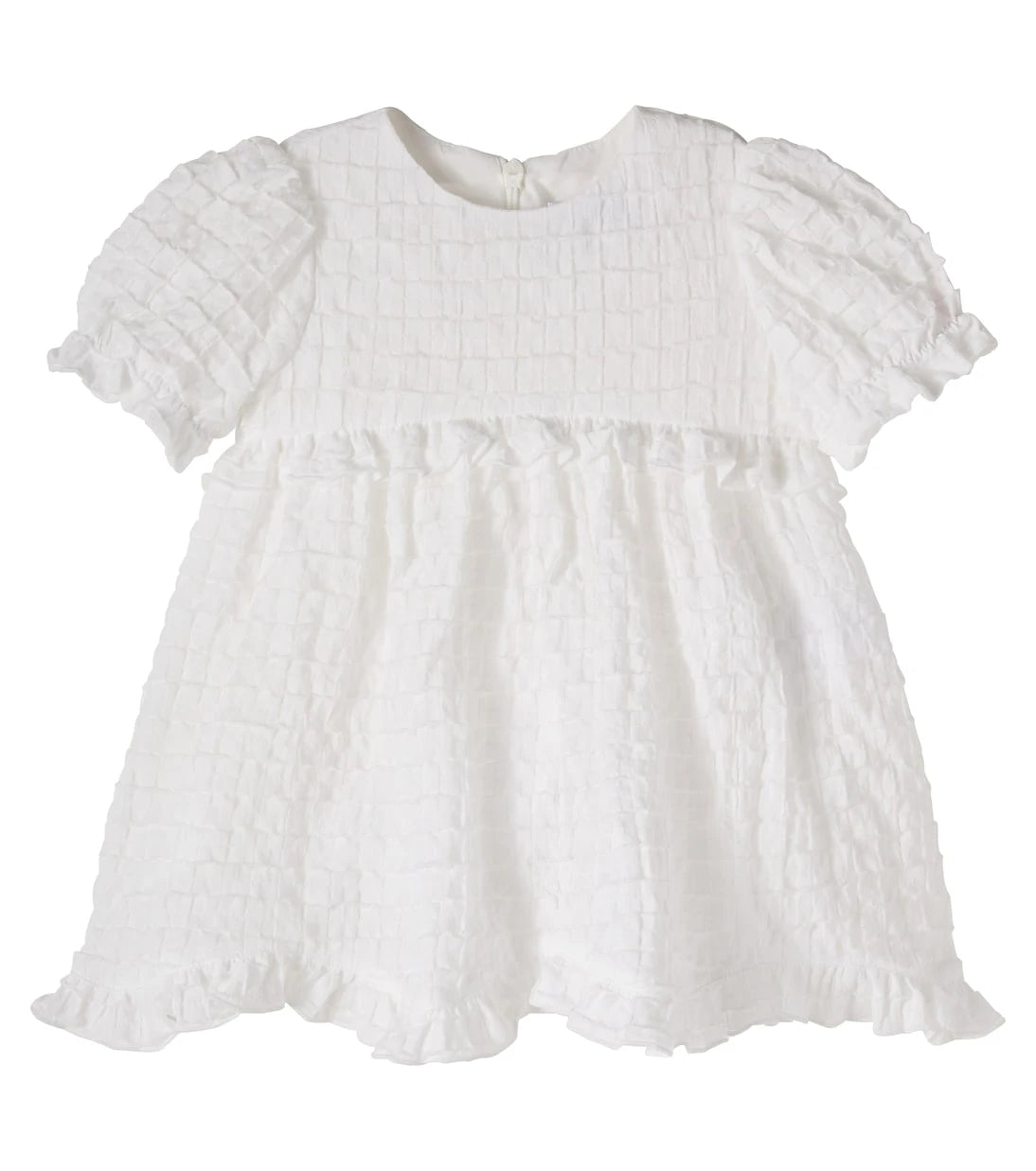 Il Gufo - Baby checked ruffled cotton dress