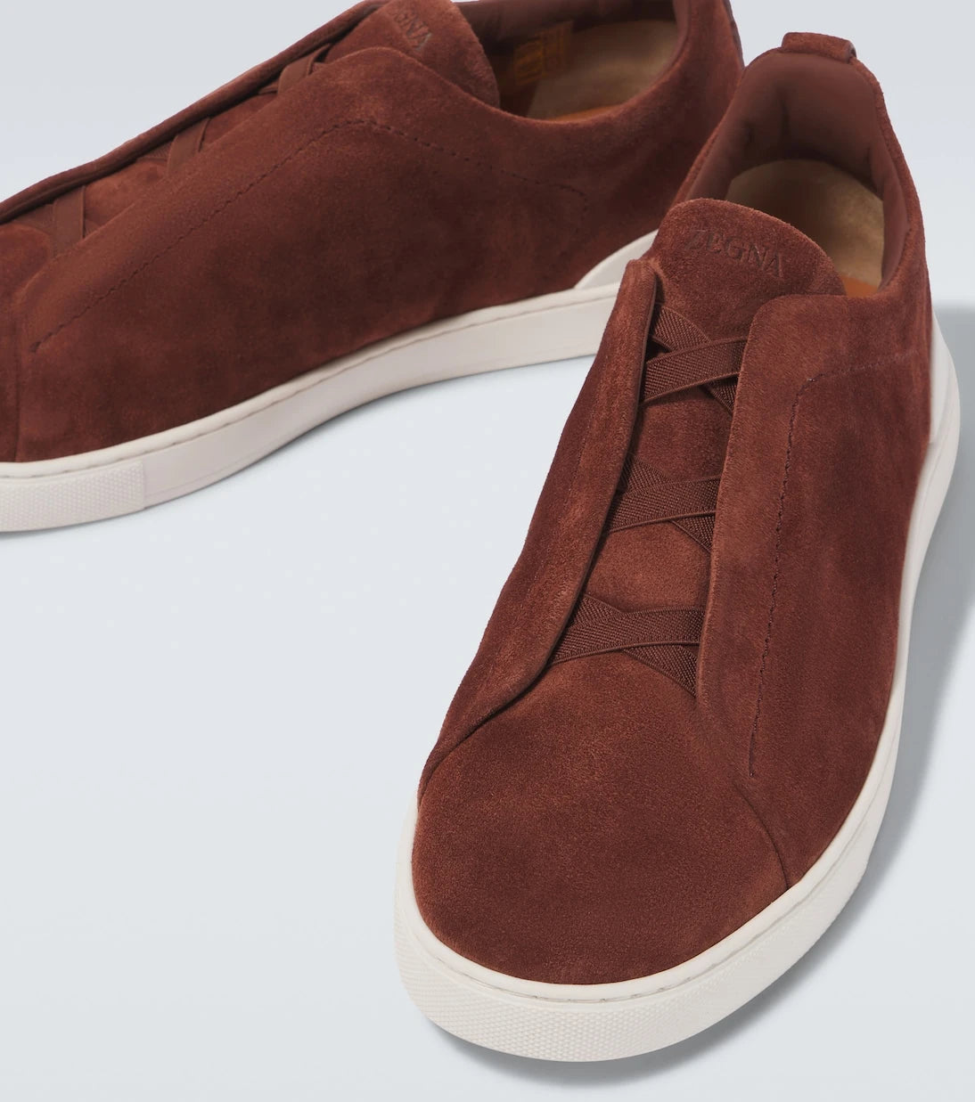 Zegna - Triple Stitch Low suede sneakers