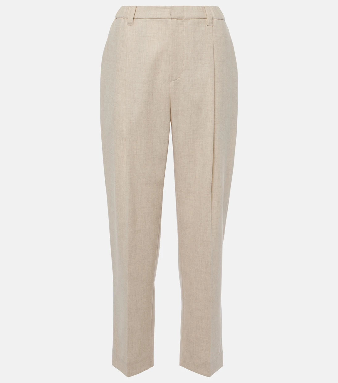 Brunello Cucinelli - بنطلون مستقيم مطوي من القطن
