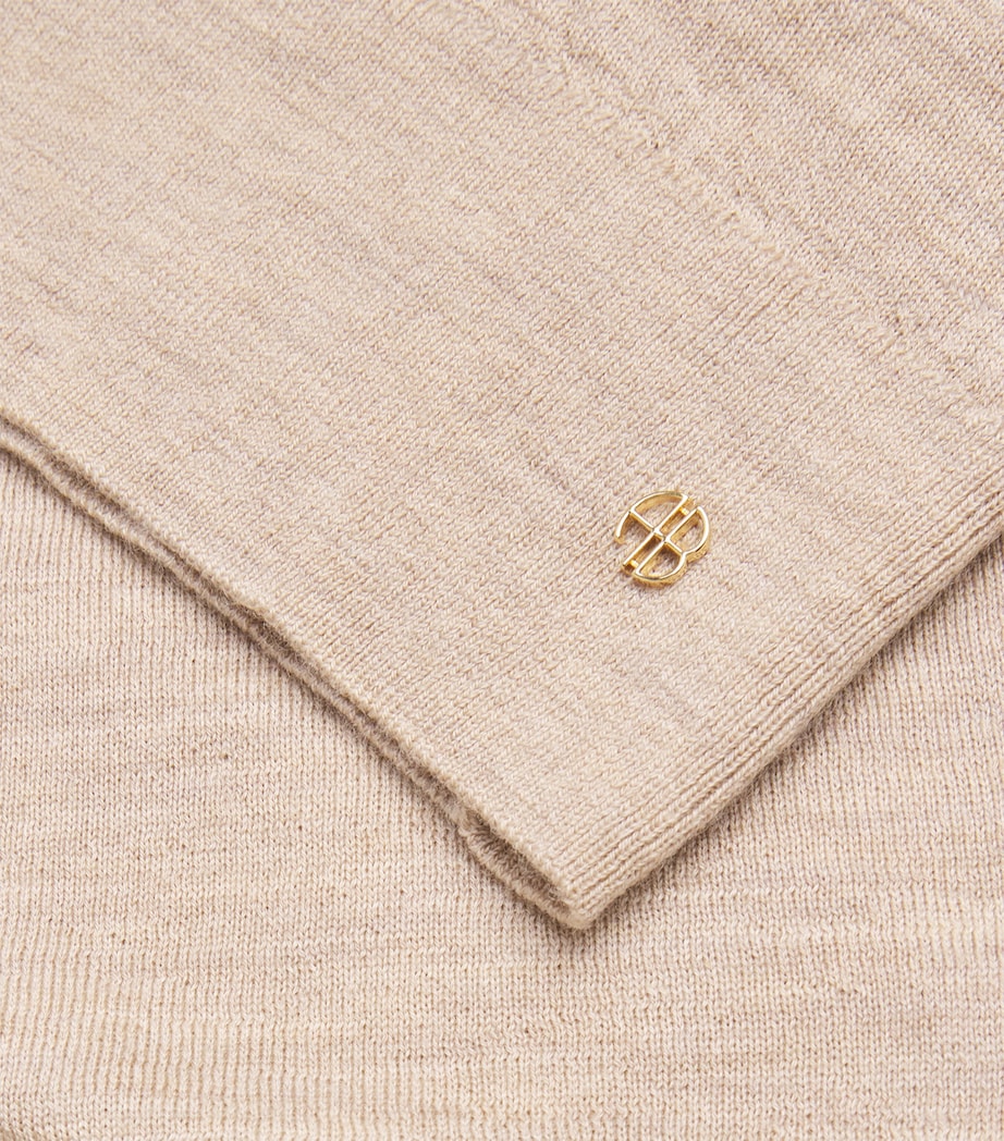 Beige Wool-Cashmere Sweater Vest