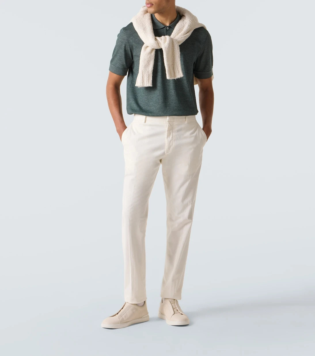 Zegna - Cotton and silk polo shirt