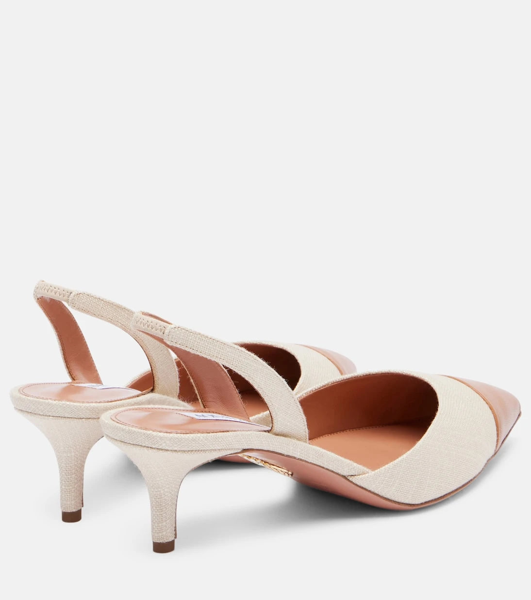 Aquazzura - Milanese 50 leather slingback pumps