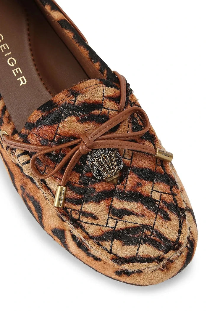 Kurt Geiger London Kadın Süet Eagle Moccasin Camel