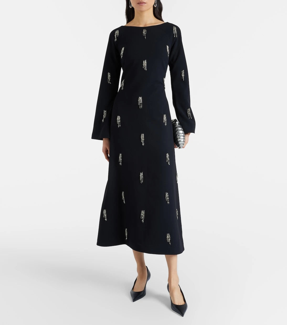 Simkhai - Coretta embellished crêpe midi dress