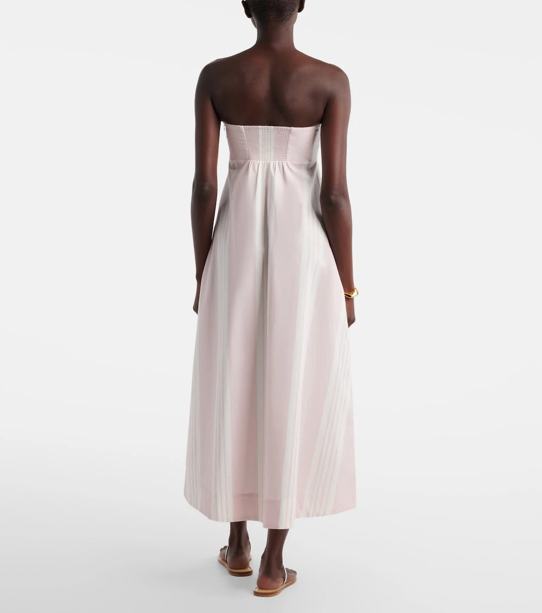 Posse - Rosie striped cotton midi dress