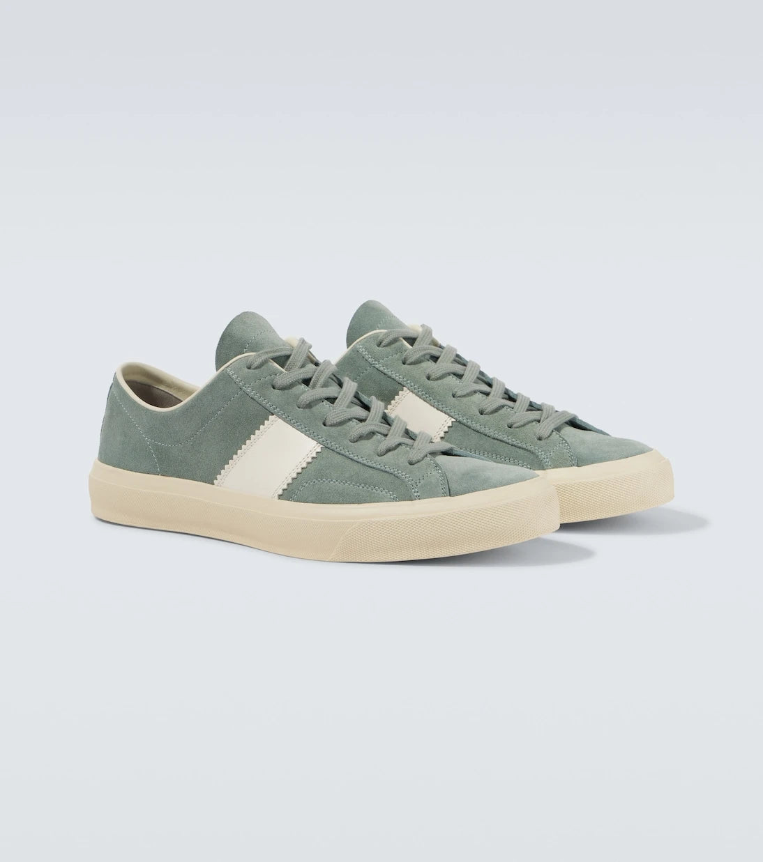 Tom Ford - Cambridge leather-trimmed suede sneakers