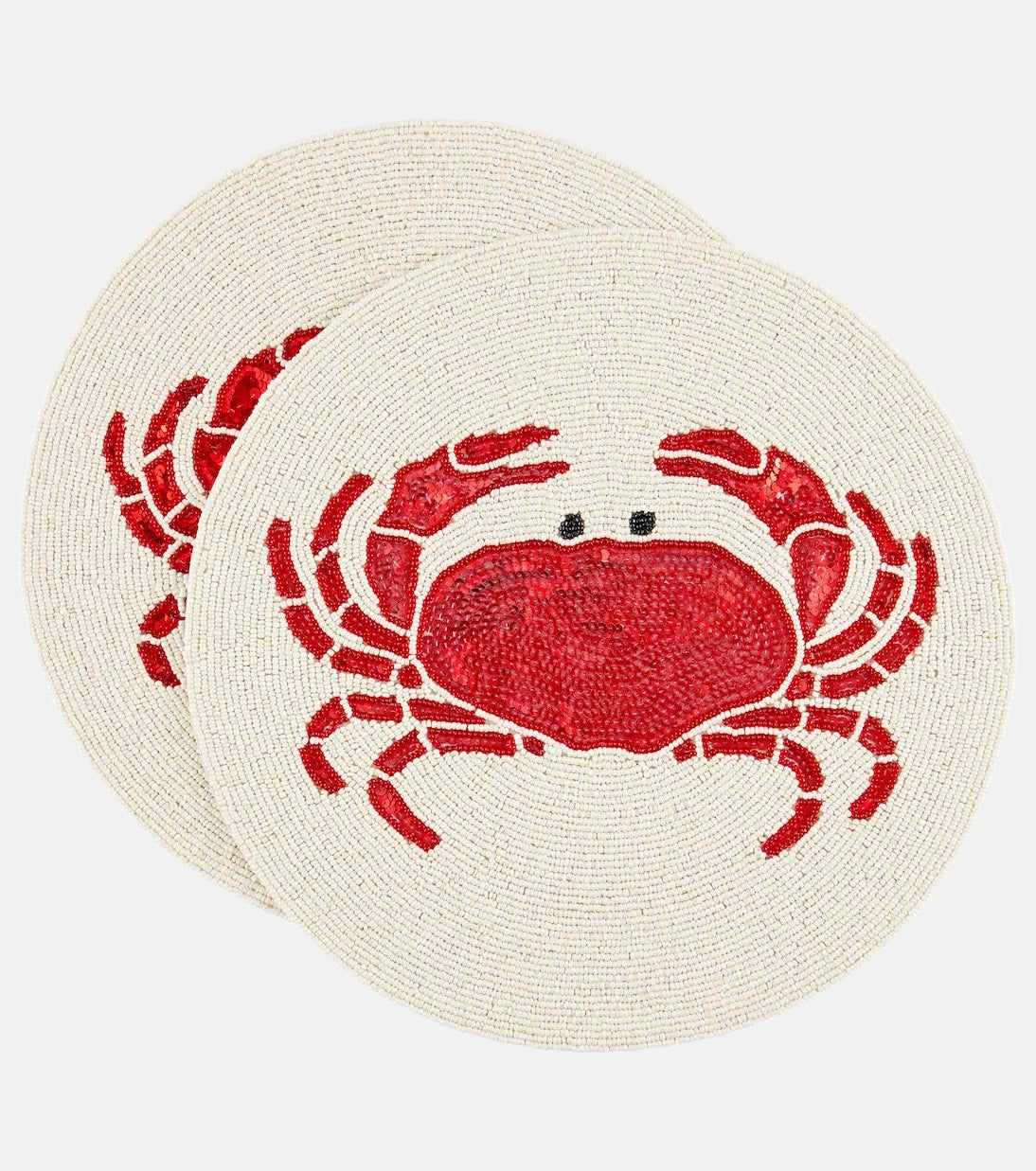 Les-Ottomans - Crab set of 2 beaded placemats