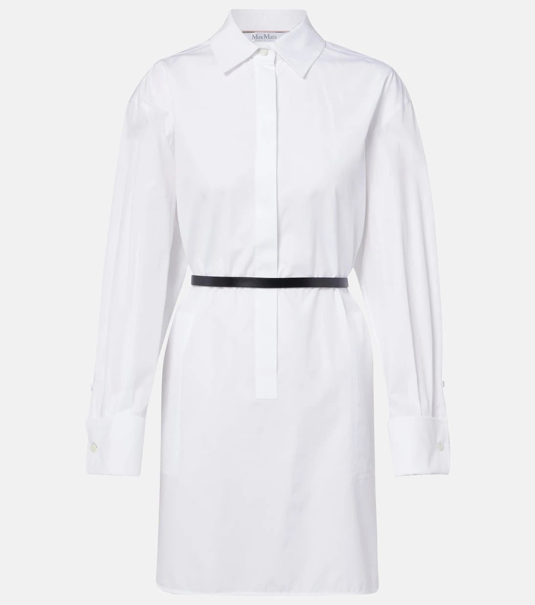 Max Mara - Belted cotton poplin shirt dress