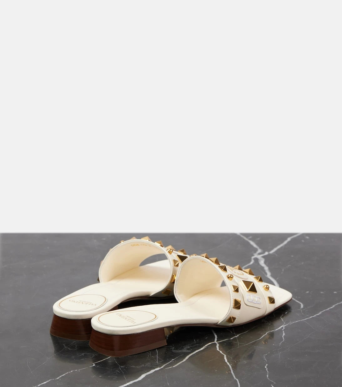 Valentino Garavani - Plaster Caster studded leather slides