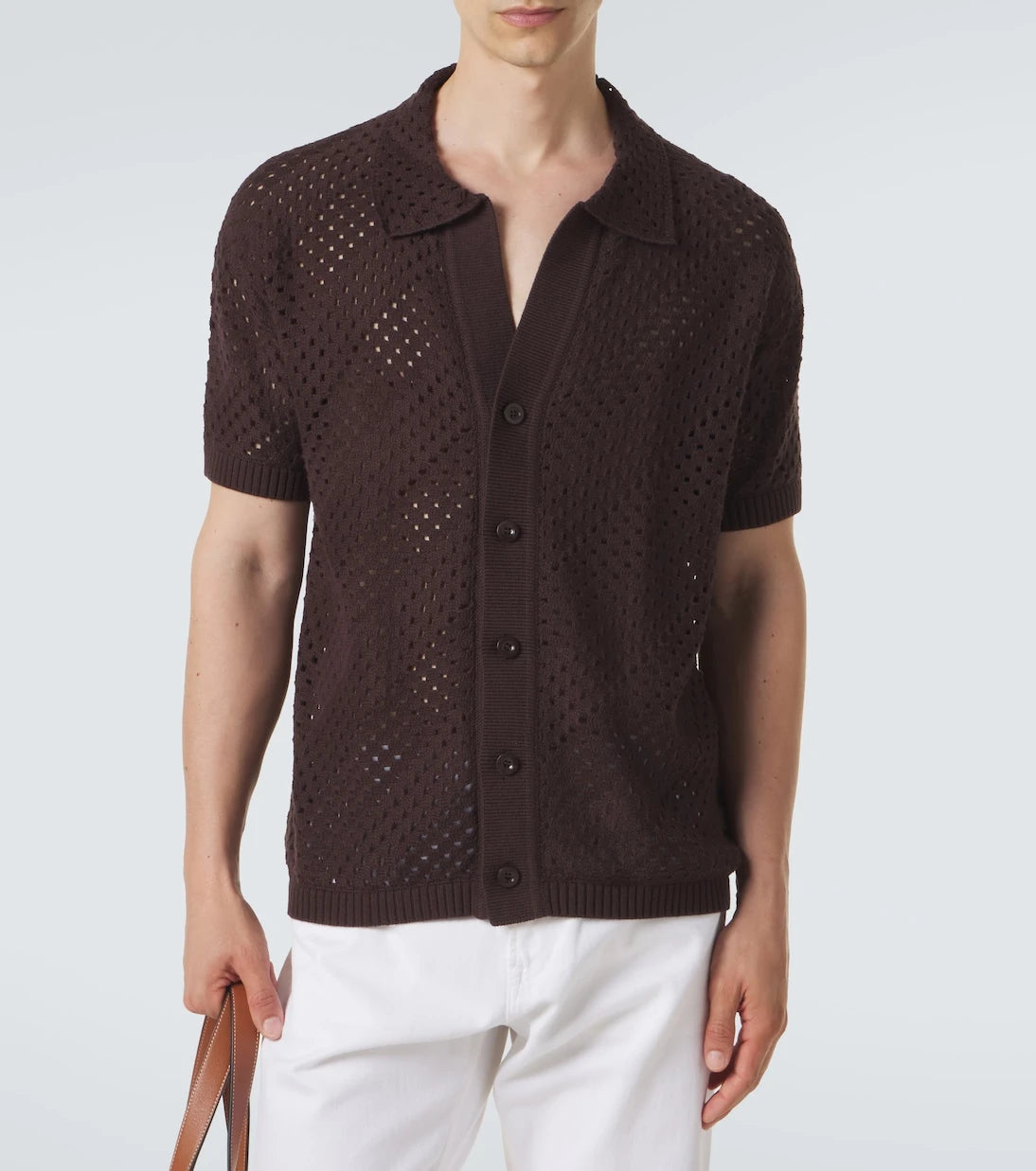 Frescobol Carioca - Pinto crochet cotton shirt