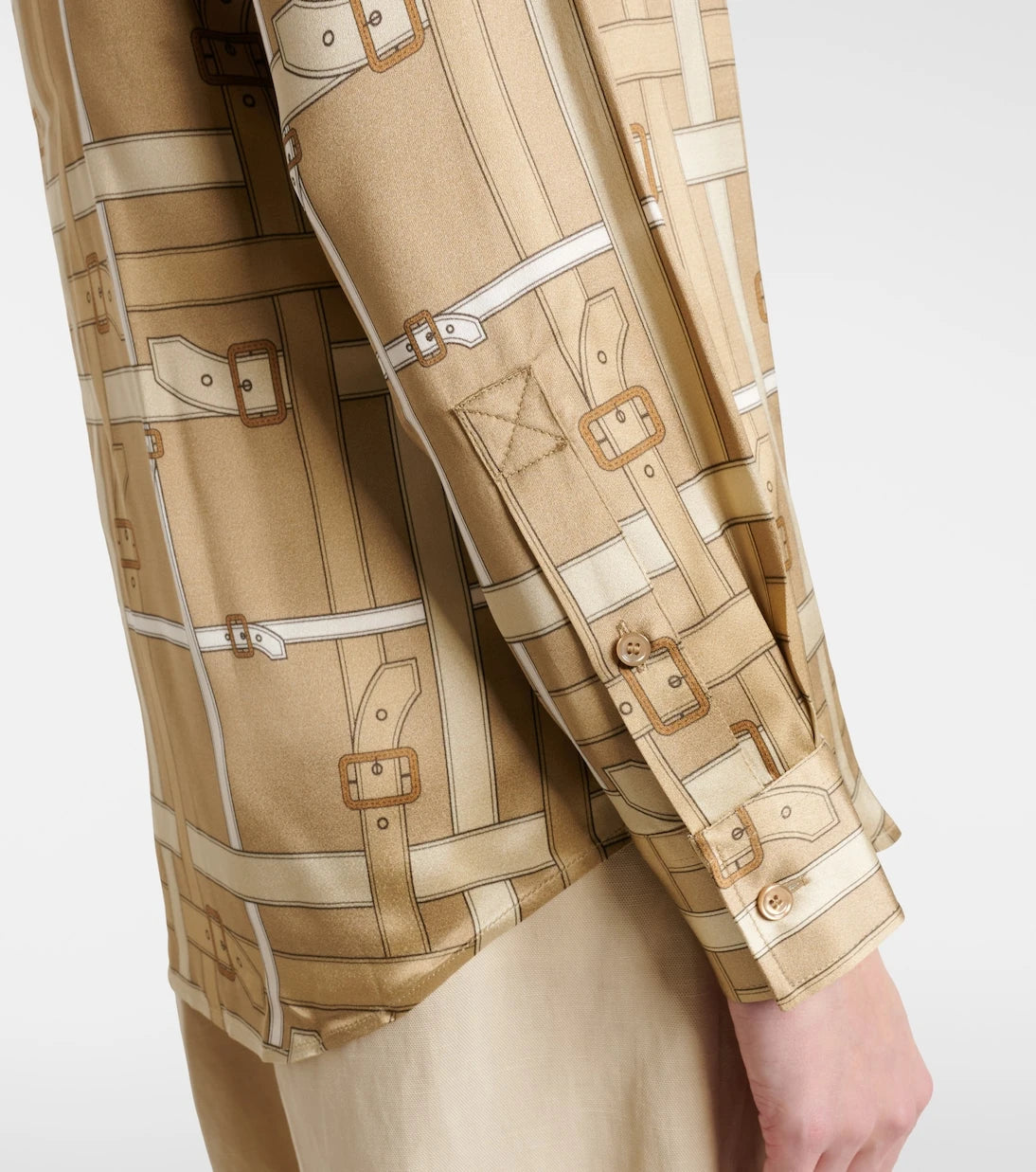 Burberry - قميص إيما ساتان مطبوع