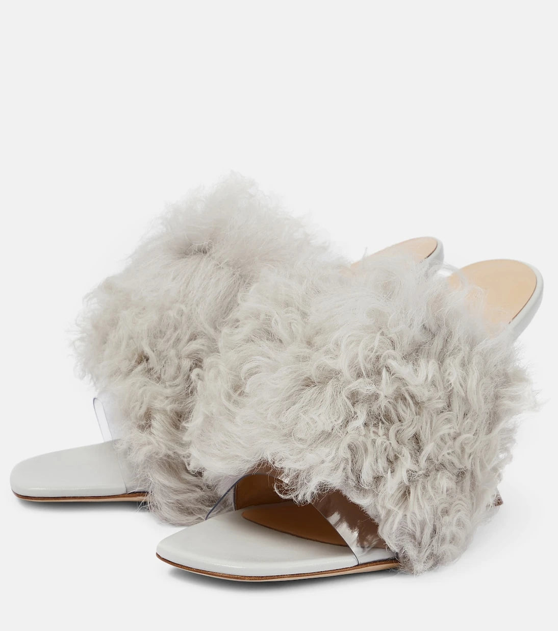 Magda Butrym - Shearling PVC mules