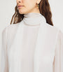 Ivory Silk Wisp Tie Blouse