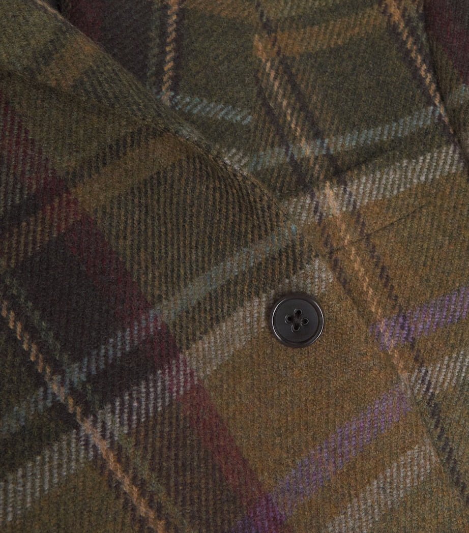 Ralph Lauren Purple Label Multi Wool-Cashmere Plaid Kent Blazer