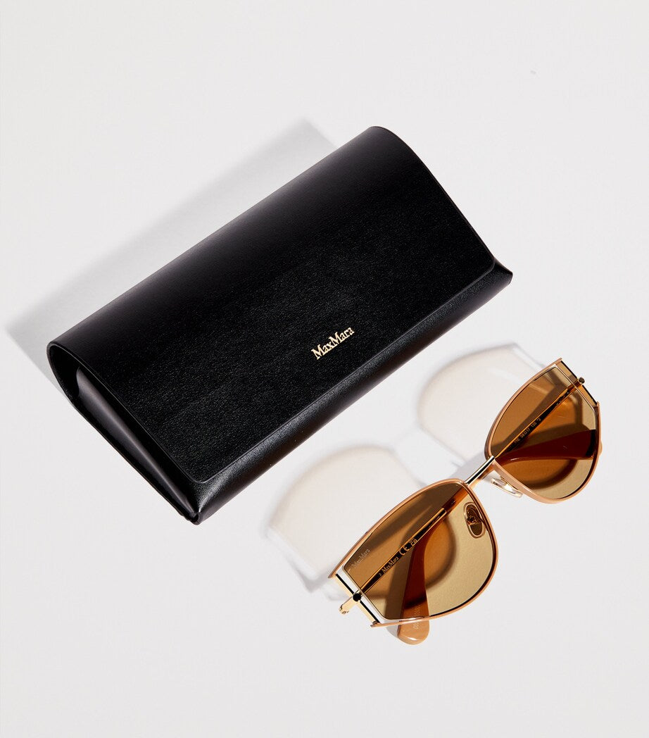 Max Mara Beige Cat-Eye Sunglasses