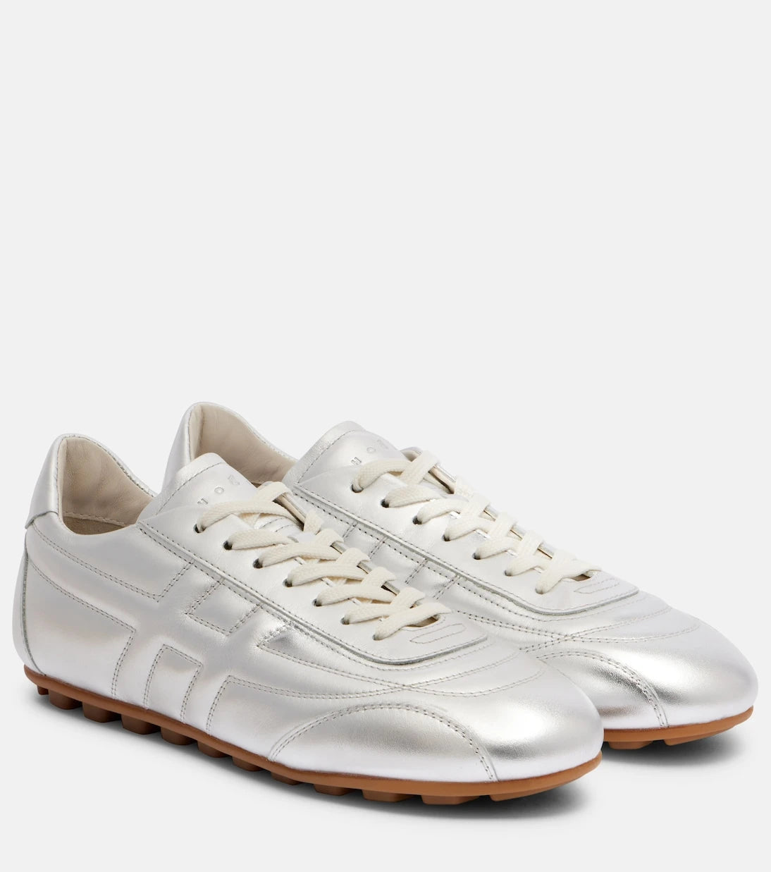 Hogan - Hogan Olympia metallic leather sneakers