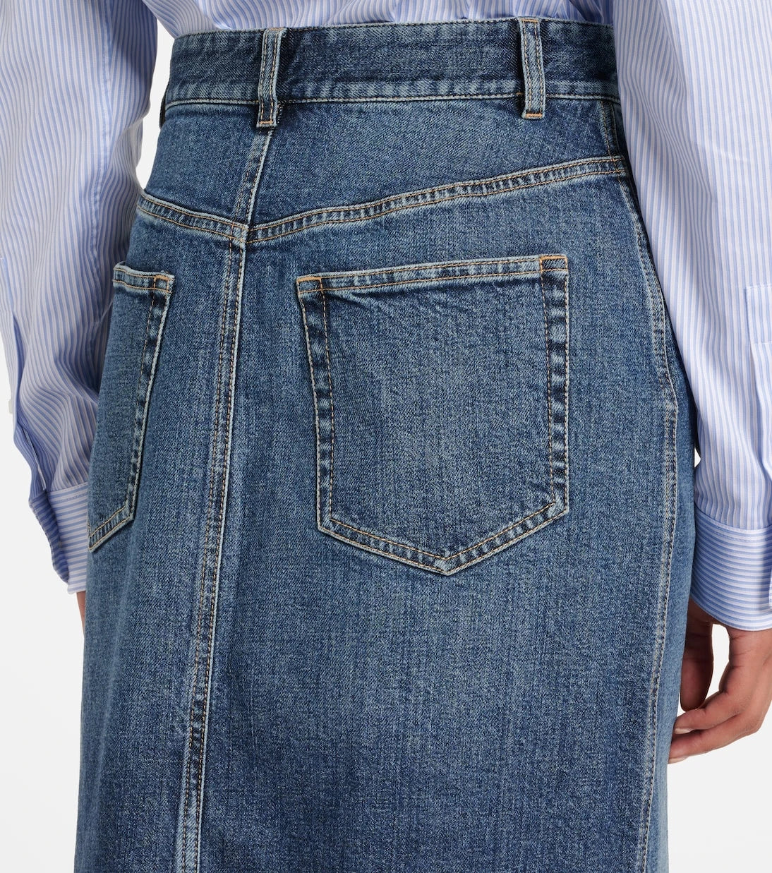 Ralph Lauren Collection - High-rise denim maxi skirt