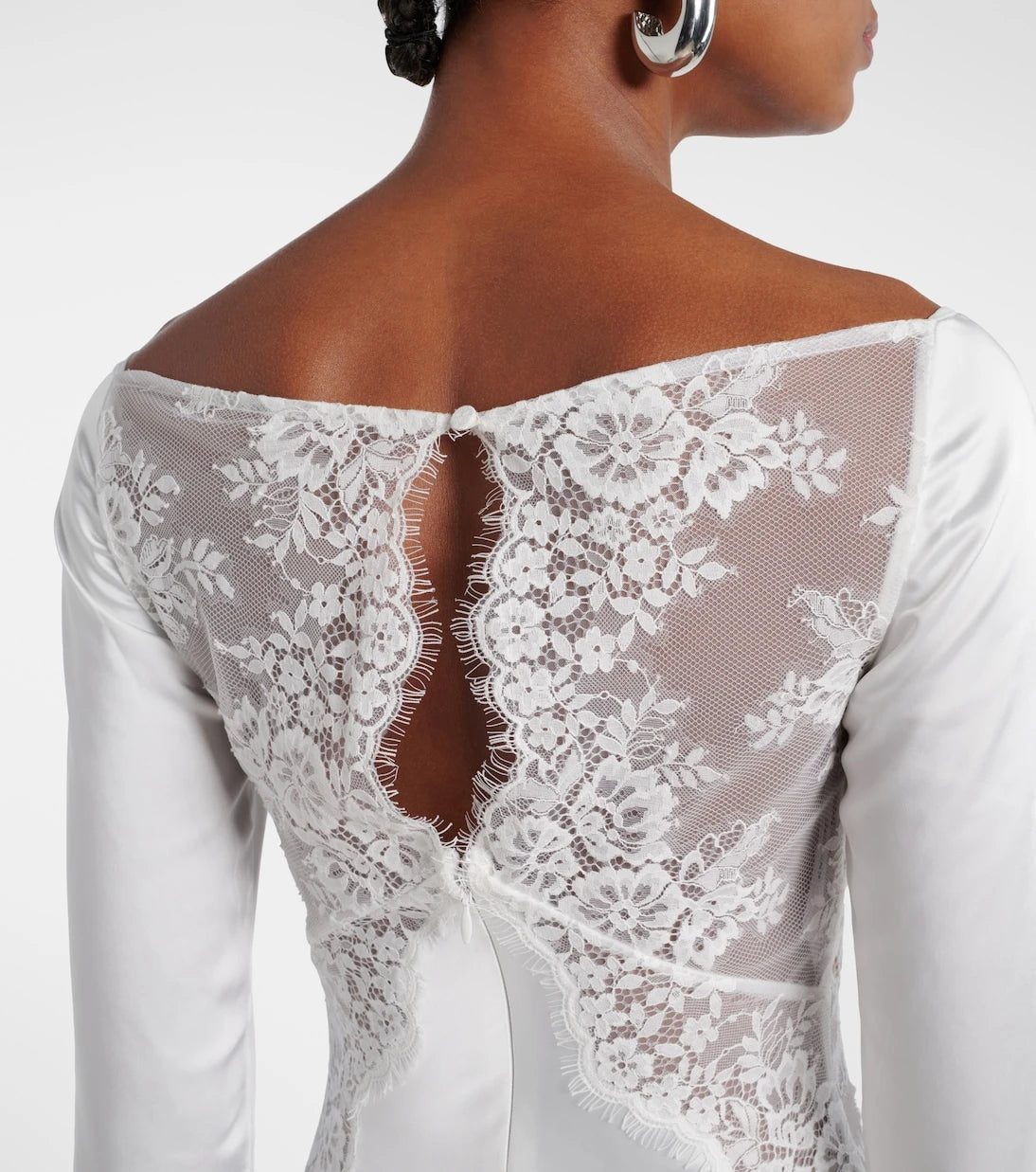Self-Portrait - x Christopher Kane lace-trimmed satin gown