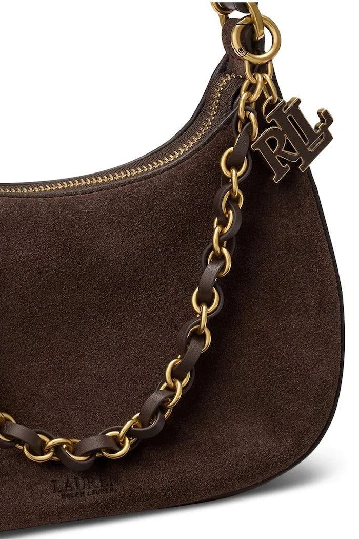Lauren Ralph Lauren kadın süet crossbody çanta