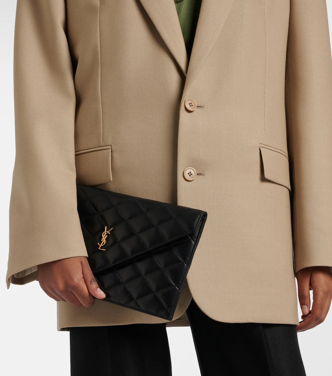 Saint Laurent - Cassandre quilted leather pouch