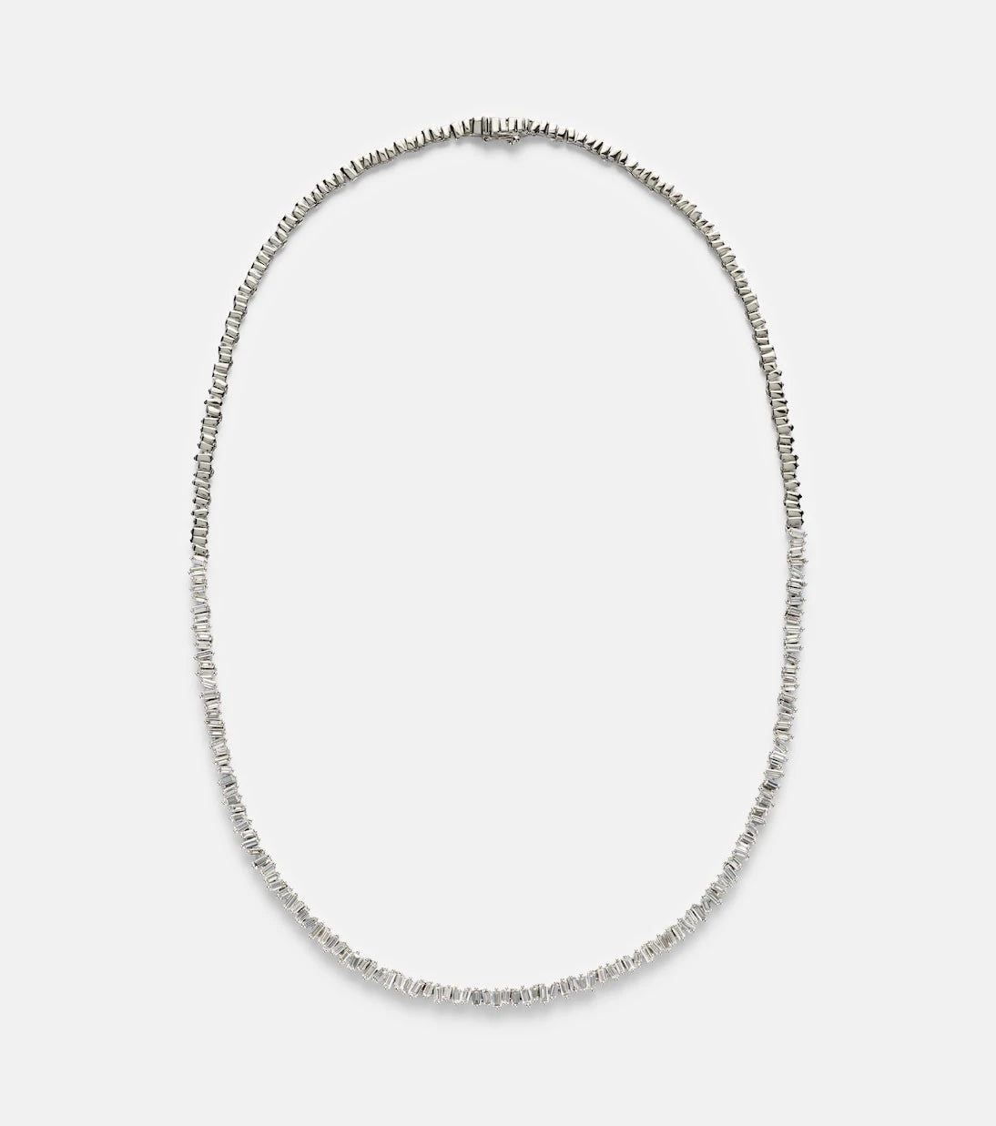 Suzanne Kalan - Mini 18kt white gold necklace with diamonds